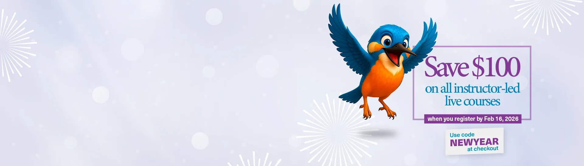 NEWYEARを決済時に入力すると100ドル割引2026年2月