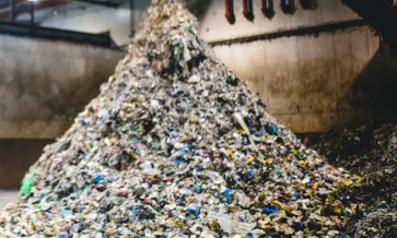 instalação de reciclagem